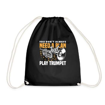Trompete Trompeter Trompeten Spieler - Turnbeutel - Schwarz - Vorne