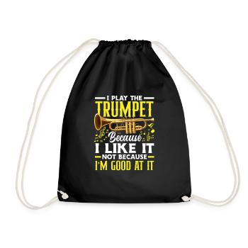 Trumpet Trumpeter Trumpet Player - Drawstring Bag - black - Front