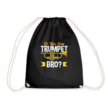 Trompete Trompeter Trompeten Spieler - Turnbeutel - Schwarz - Vorne