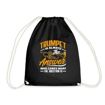 Trompete Trompeter Trompeten Spieler - Turnbeutel - Schwarz - Vorne