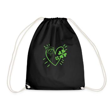 Carlin irlandais face Shamrock Shamrock - Sac de sport léger - noir - Devant
