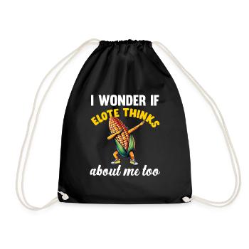 Elote Girl Women Elote Mexican Corn Food Comida - Drawstring Bag - black - Front