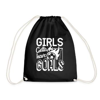 Soccer Soccer Girls Gotta Have Goals - Drawstring Bag - black - Front