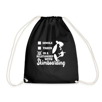 I'm In A Relationship With Skimboarding - Drawstring Bag - black - Front