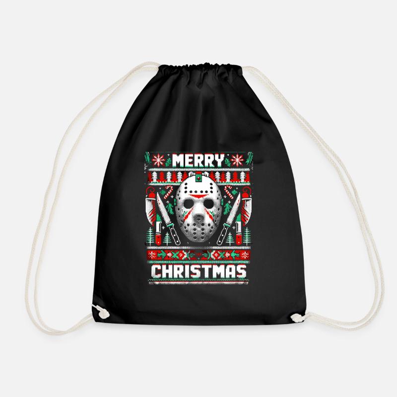 Merry Creepmas Festive Slasher Ugly Christmas - Turnbeutel - Schwarz