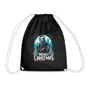 Joyeux Noël Festif Slasher Candy Cane Menace - Sac de sport léger - noir - Devant