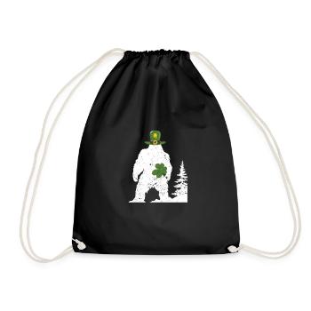Irischer Bigfoot Sasquatch Shamrock Lustiger - Turnbeutel - Schwarz - Vorne