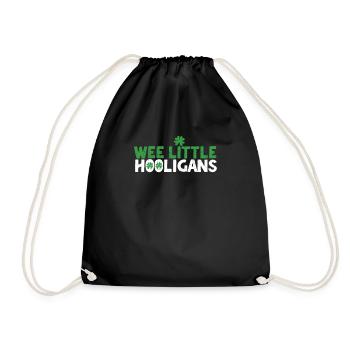 Wee Little Hooligan Saint-Patrick irlandais - Sac de sport léger - noir - Devant