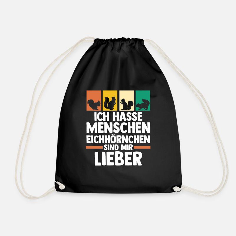 Eichhörnchen - Turnbeutel - Schwarz