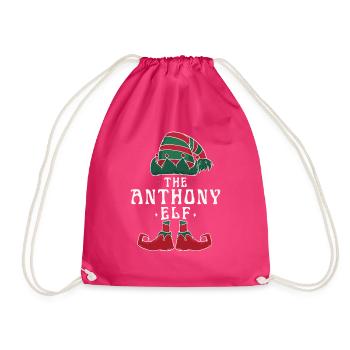 Anthony Elf Familie Passende Gruppe Weihnachten Mama - Turnbeutel - Fuchsia - Vorne