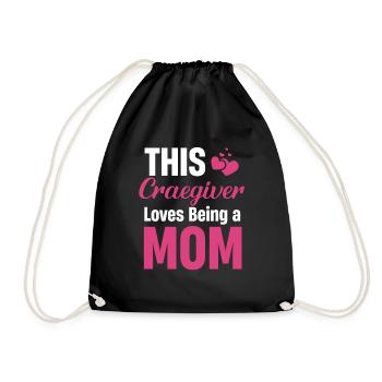 Cette aidante adore être maman - Sac de sport léger - noir - Devant
