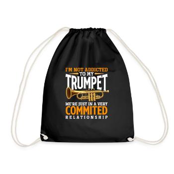 Trompete Trompeter Trompeten Spieler - Turnbeutel - Schwarz - Vorne