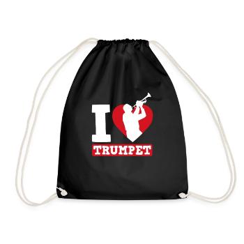 Trumpet Trumpeter Trumpet Player - Drawstring Bag - black - Front