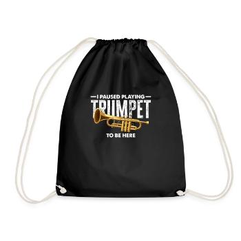 Trompete Trompeter Trompeten Spieler - Turnbeutel - Schwarz - Vorne
