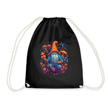 Mushroom Weihnachtsmann| Fantasy Pilze Natur Goa - Turnbeutel - Schwarz - Vorne