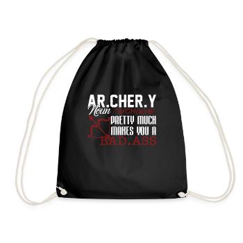 Archery Archery Definition - Drawstring Bag - black - Front