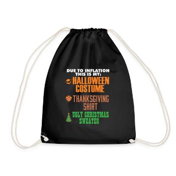 Due To Inflation This Is My Halloween - Turnbeutel - Schwarz - Vorne