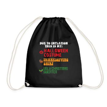 Due To Inflation This Is My Halloween - Turnbeutel - Schwarz - Vorne