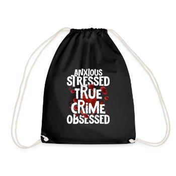 Anxieux Stressé True Crime Obsédé True Crime Mu - Sac de sport léger - noir - Devant