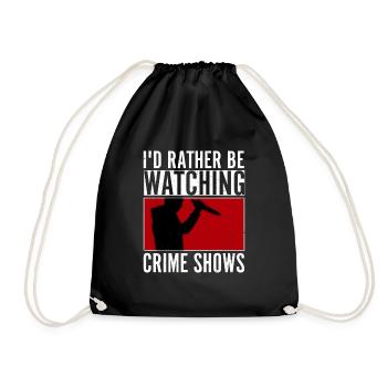 Je préfère regarder des séries policières Murder Show ser - Sac de sport léger - noir - Devant