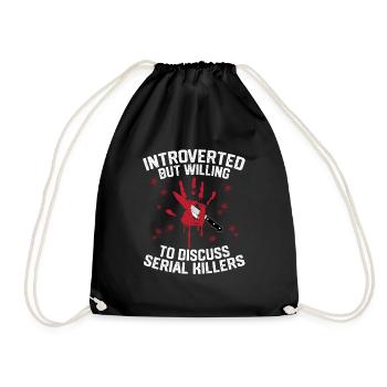 Prêt à discuter des tueurs en série True Crime Murde - Sac de sport léger - noir - Devant