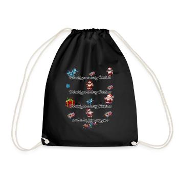 Merry Christmas - Drawstring Bag - black - Front
