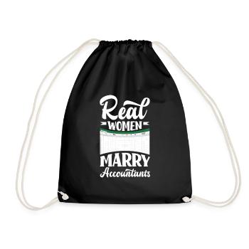 Funny Tax Advisor Accountant Gift - Drawstring Bag - black - Front
