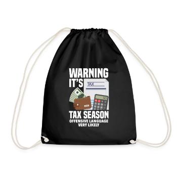 Funny Tax Advisor Accountant Gift - Drawstring Bag - black - Front