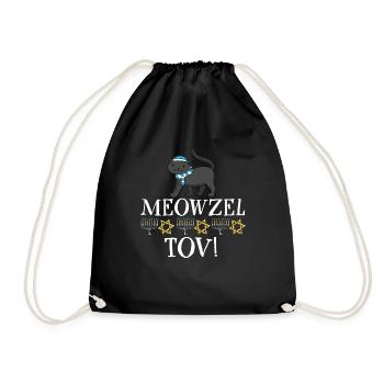 Meowzel Tov Joyeux Hanoukka Chat juif de Chrismukkah - Sac de sport léger - noir - Devant