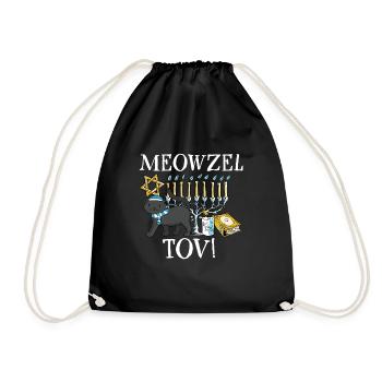 Juif Joyeux Hanoukka Meowzel Tov Chat Maman Papa - Sac de sport léger - noir - Devant