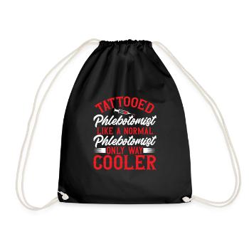 Phlebotomy Blood Draw Blood Nurse - Drawstring Bag - black - Front