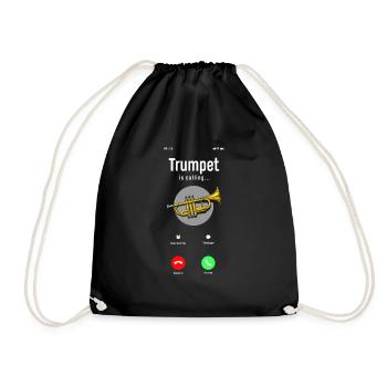 Trompete Trompeter Trompeten Spieler - Turnbeutel - Schwarz - Vorne