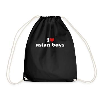 J’aime la relation avec les garçons asiatiques - Sac de sport léger - noir - Devant