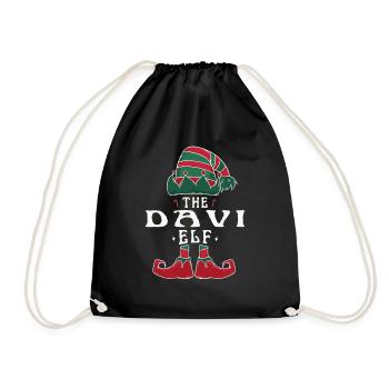 Davi Elf famille Match groupe Noël papa maman - Sac de sport léger - noir - Devant