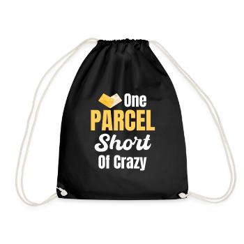 The crazy postal worker is missing a parcel - Drawstring Bag - black - Front