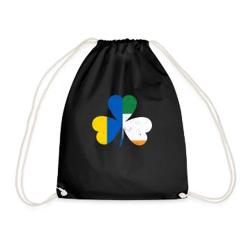 Trèfle drapeau ukrainien irlandais - Sac de sport léger - noir - Devant