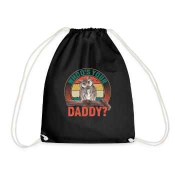 Whoo's Your Daddy? Nocturnal Bird Night Owl - Turnbeutel - Schwarz - Vorne