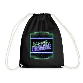 Baby Santa Fun Canada Moose Canada Cute Moose - Drawstring Bag - black - Front