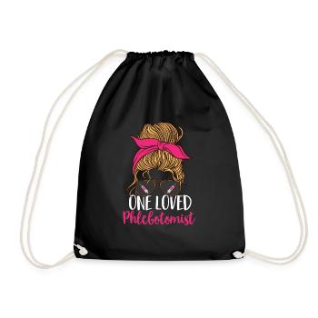 Phlebotomy Blood Draw Blood Nurse - Drawstring Bag - black - Front