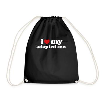 J’aime la famille de mon fils adoptif - Sac de sport léger - noir - Devant