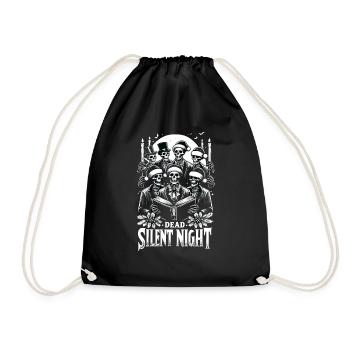 Dead Silent Night Victorian Skeleton Carolers - Drawstring Bag - black - Front