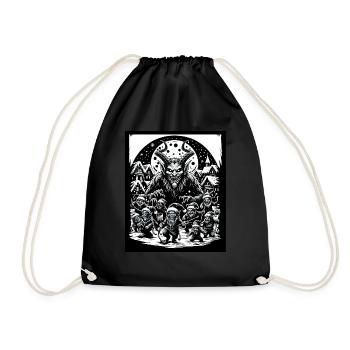 Démon de Noël de célébration de la nuit de Krampus - Sac de sport léger - noir - Devant