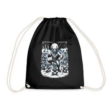 Démon de Noël de la célébration de la nuit de Krampus - Sac de sport léger - noir - Devant