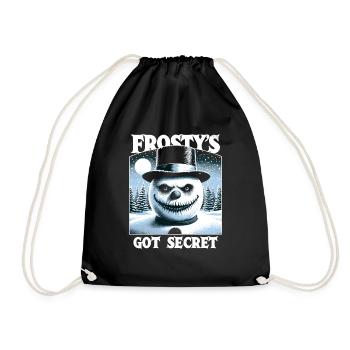 Frosty's Got a Secret - Sinister Snowman - Turnbeutel - Schwarz - Vorne