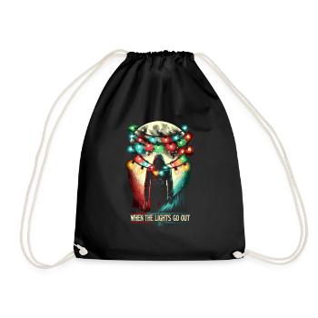 When the Lights Go Out - Sinister Christmas - Drawstring Bag - black - Front