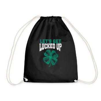 Soyons chanceux, trèfle irlandais - Sac de sport léger - noir - Devant