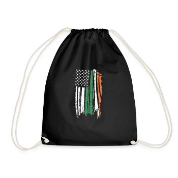 Drapeau patriotique irlandais américain Irlande - Sac de sport léger - noir - Devant
