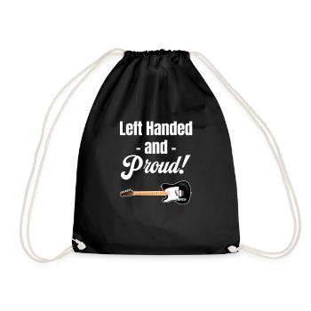 Gaucher et fier ! Guitariste, Bassiste, - Sac de sport léger - noir - Devant