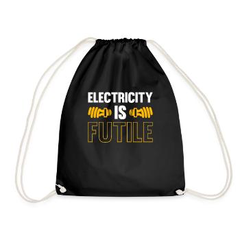 Electrician Saying Electrician's Journeyman - Drawstring Bag - black - Front