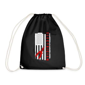 Electrician Saying Electrician's Journeyman - Drawstring Bag - black - Front